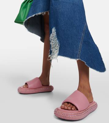 Embellished leather platform sandals | JW Anderson