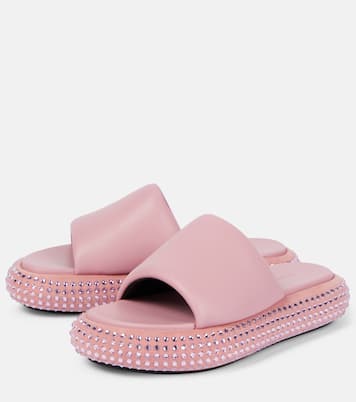 Embellished leather platform sandals | JW Anderson