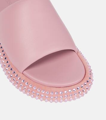 Embellished leather platform sandals | JW Anderson