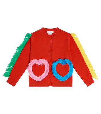 Fringed cotton cardigan | Stella McCartney Kids