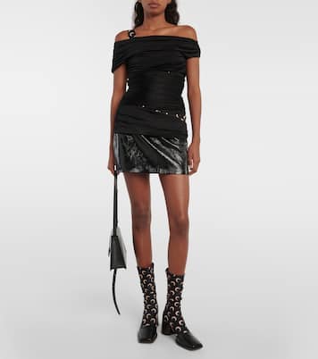 Off-Shoulder-Top Body Shelter aus Jersey | Marine Serre