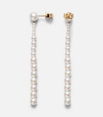 Piazza 18kt gold drop earrings with freshwater pearls | Sophie Bille Brahe