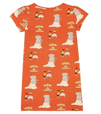 Flamingo cotton jersey dress | The Animals Observatory