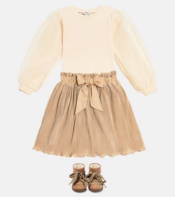 Sien puff-sleeve cotton-blend top | Donsje