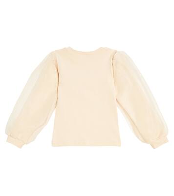 Sien puff-sleeve cotton-blend top | Donsje