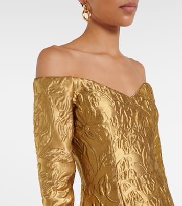 Robe midi Burleigh en jacquard à fleurs | Emilia Wickstead