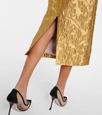 Robe midi Burleigh en jacquard à fleurs | Emilia Wickstead