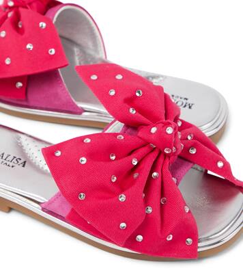 Bow-detail embellished slides | Monnalisa