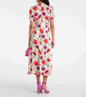 Robe midi Clark à fleurs | Diane von Furstenberg