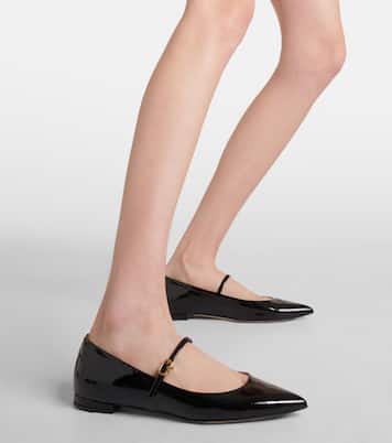 Mary-Jane-Ballerinas Ribbon Jane aus Lackleder | Gianvito Rossi
