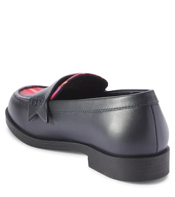 Mocassini Mini Penny in pelle e tartan | Christian Louboutin Kids