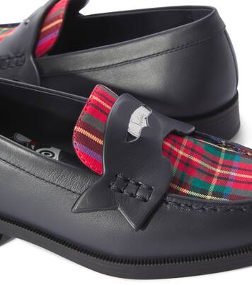 Mocassini Mini Penny in pelle e tartan | Christian Louboutin Kids