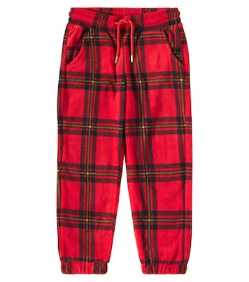 Checked fleece sweatpants | Mini Rodini