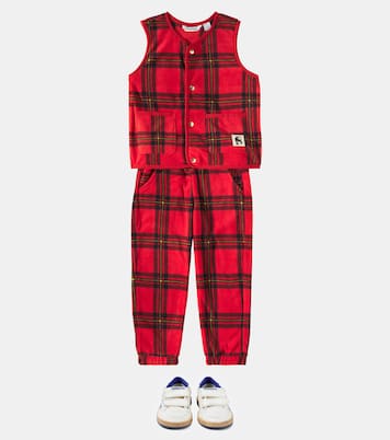 Checked fleece sweatpants | Mini Rodini