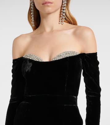 Robe Farah en soie à cristaux | The New Arrivals Ilkyaz Ozel