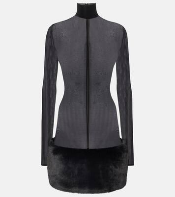 Robe en résille et fourrure synthétique | Magda Butrym