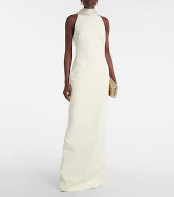 Abito lungo Holliana in crêpe con raso | Safiyaa