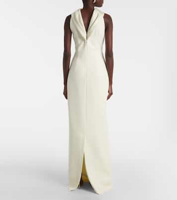 Abito lungo Holliana in crêpe con raso | Safiyaa