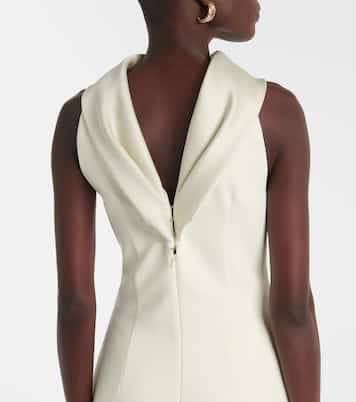 Abito lungo Holliana in crêpe con raso | Safiyaa