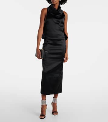 Sandalen Adore 105 aus Satin mit Kristallen | Gianvito Rossi