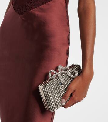 Clutch Bow Small mit Kristallen | Self-Portrait