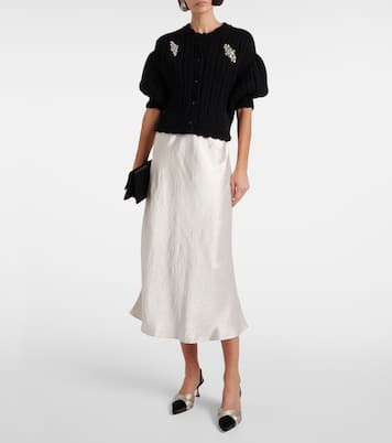 Oyounasli 50 satin slingback pumps | Manolo Blahnik