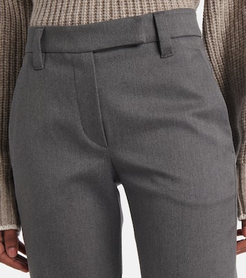 Cotton-blend slim pants | Brunello Cucinelli