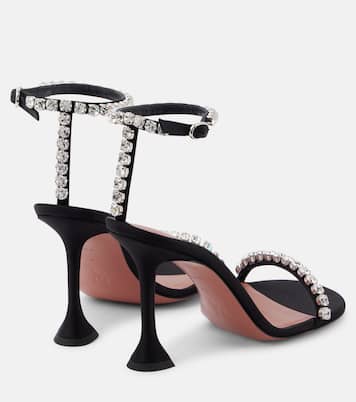 Sandalen Gigi 95 aus Satin mit Kristallen | Amina Muaddi