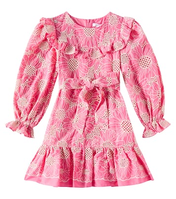 Embroidered cotton voile dress | Patachou