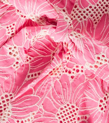 Embroidered cotton voile dress | Patachou