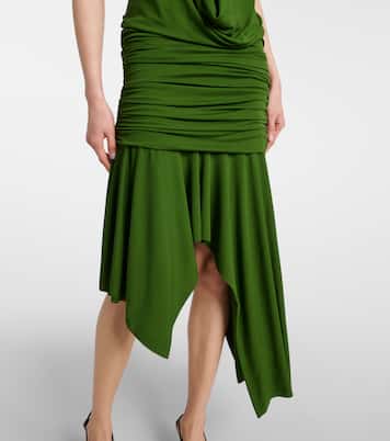 فستان ميدي من الجيرسيه بقصّة غير متماثلة  | Acne Studios