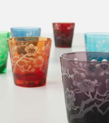 Blossom set of 6 glass tumblers | Polspotten