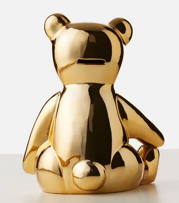 Teddy glazed porcelain piggy bank | Polspotten