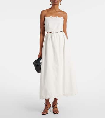 Antoinette 엠브로이더리 코튼 맥시 스커트 | Posse