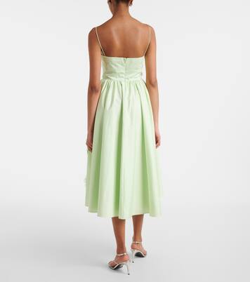 Robe midi en coton à fleurs | Self-Portrait