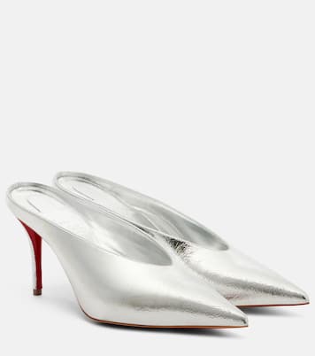 Miss Z 80 metallic leather mules | Christian Louboutin