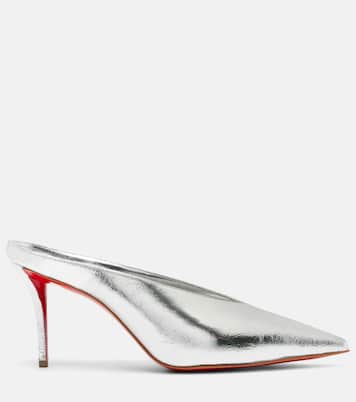Miss Z 80 metallic leather mules | Christian Louboutin