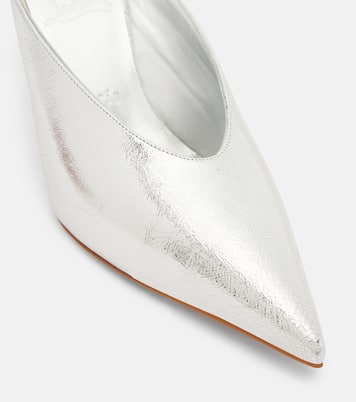 Miss Z 80 metallic leather mules | Christian Louboutin