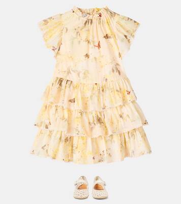 Cascadian floral tiered cotton dress | Zimmermann Kids