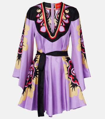 Minikleid Magnifico Placée aus Seiden-Twill | La DoubleJ