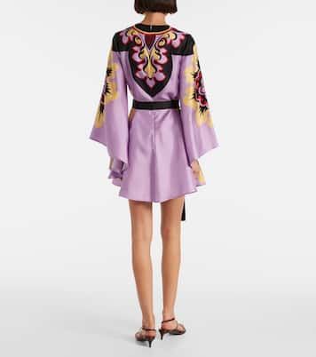 Minikleid Magnifico Placée aus Seiden-Twill | La DoubleJ