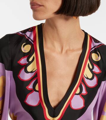 Minikleid Magnifico Placée aus Seiden-Twill | La DoubleJ