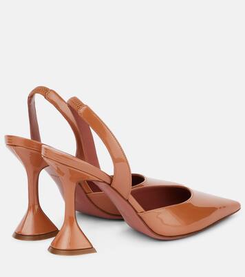 Holli Sling 95 patent leather pumps | Amina Muaddi
