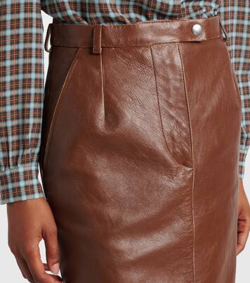 Leather pencil skirt | Prada