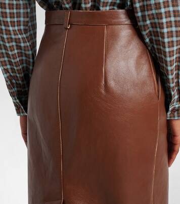 Leather pencil skirt | Prada