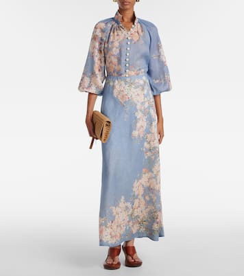 Cascadian floral linen maxi skirt | Zimmermann