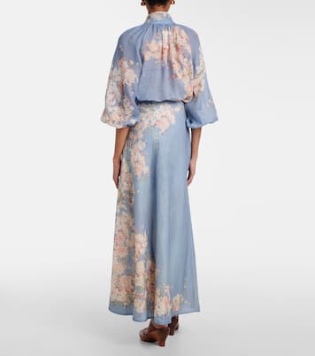 Cascadian floral linen maxi skirt | Zimmermann