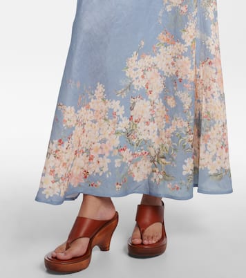 Cascadian floral linen maxi skirt | Zimmermann