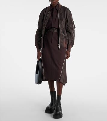 Pleated midi skirt | Sacai