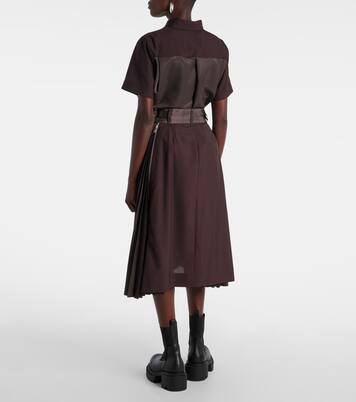 Pleated midi skirt | Sacai